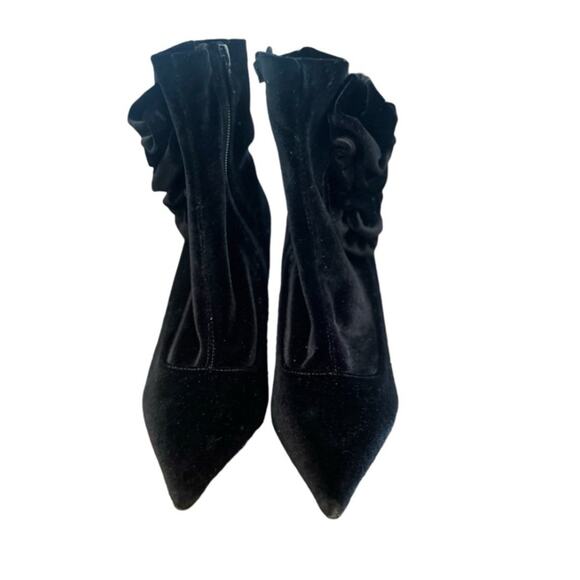 NWOT Jeffrey Campbell Florette Black Crushed Velvet Boots – Sz 8.5 - Picture 7 of 8
